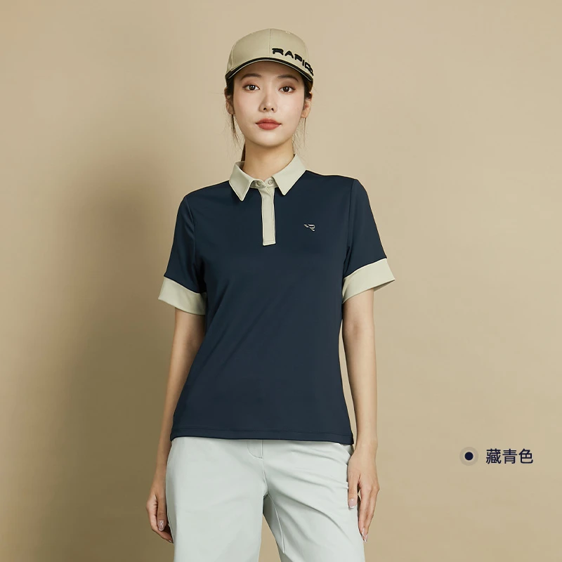 Rapido夏季新款撞色女子高尔夫GOLF中长袖休闲POLO衫CP3342Z12