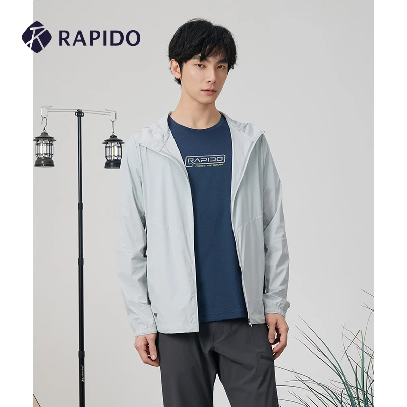 Rapido2025年新款男士轻量UPF50+防晒夹克户外运动外套CN4339O41