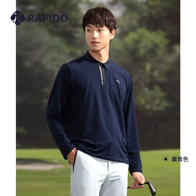 Rapido2025春季新品男子GOLF优雅POLO衫套头卫衣长袖衫CN4Z41Z05