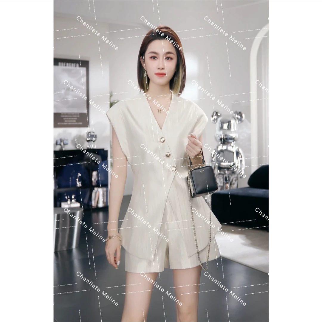 【ChanlleteMeline】H时尚设计师款高级感轻奢休闲两件套CM-8947