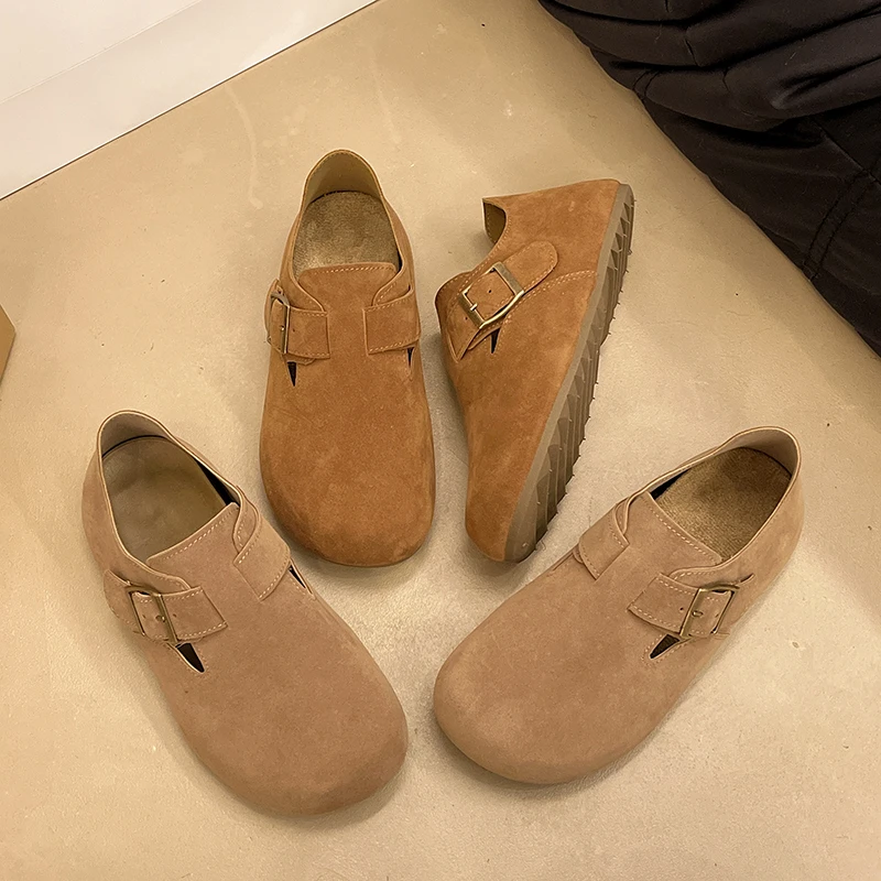 2024年新款勃肯鞋女百搭单鞋博肯厚底韩版舒适软底勃肯鞋全包