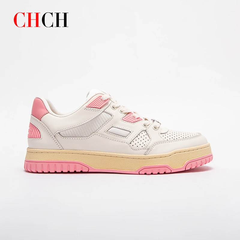 CHCH复古百搭板鞋女款圆头小众运动小白鞋CO1B5461