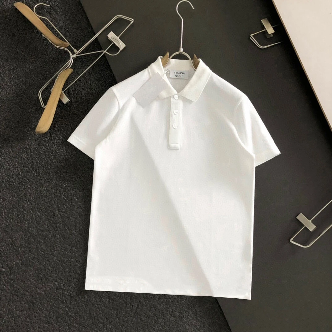 THON BERRY 夏季新款纯色修身商务男士短袖POLO衫翻领简约保罗衫