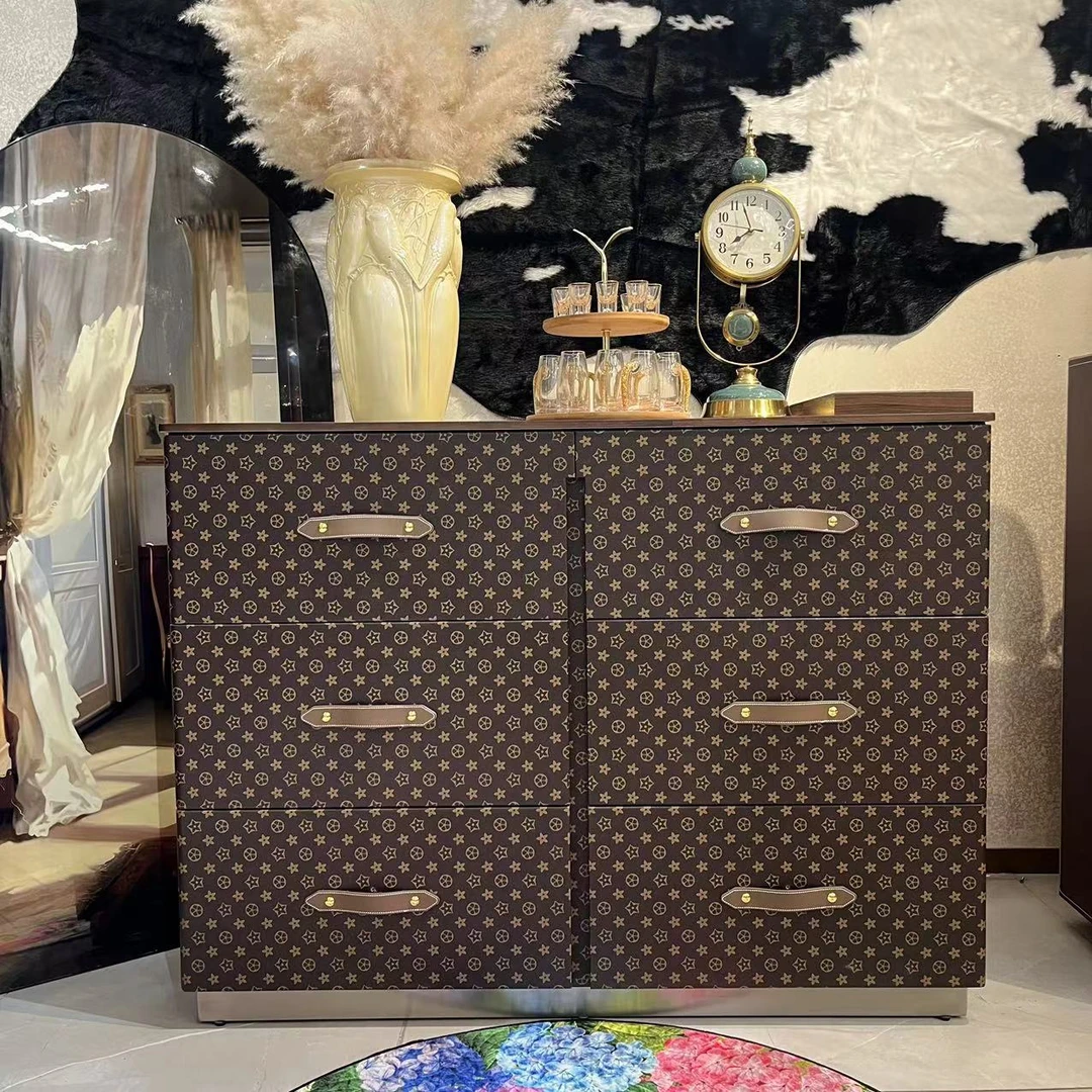 【美好家具】老花六斗柜120*40*90