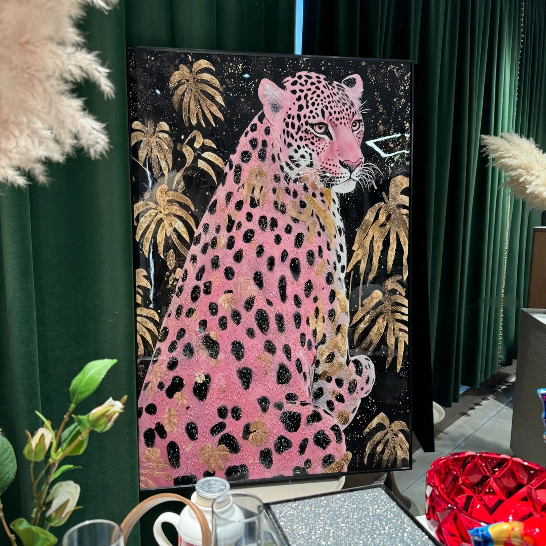 【喜悦家具】一路豹富装饰柜画