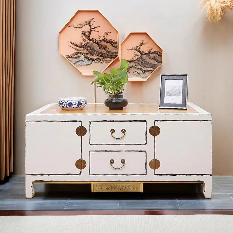 定制整体实木客厅现代沙发茶桌新中式轻奢复古家具电视茶几小户型