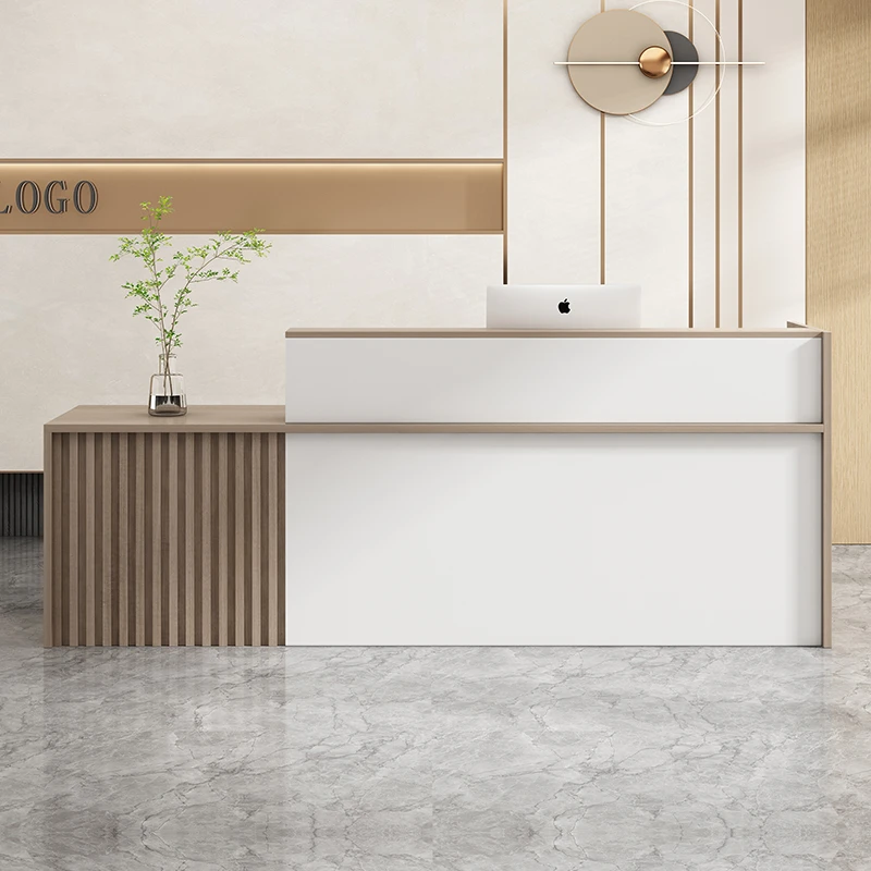 梵箭公司前台收银台现代简约前台接待台办公桌吧台定制咨询服务台