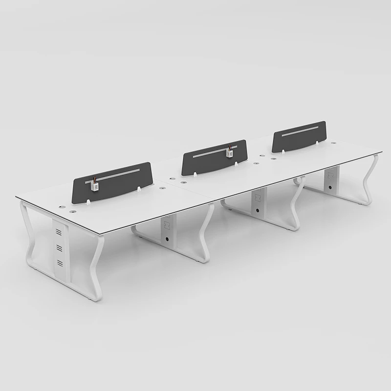 办公桌员工位简约现代4/6人位电脑隔断工位桌椅组合财务办公家具