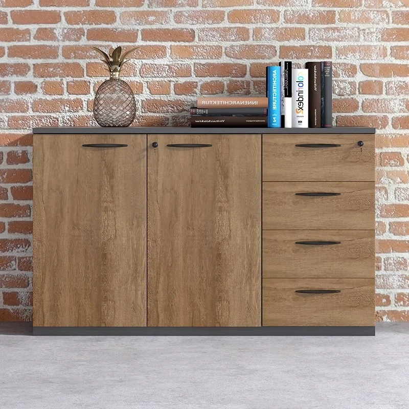 文件柜矮柜办公室储物柜抽屉带锁资料柜落地柜收纳大容量环保