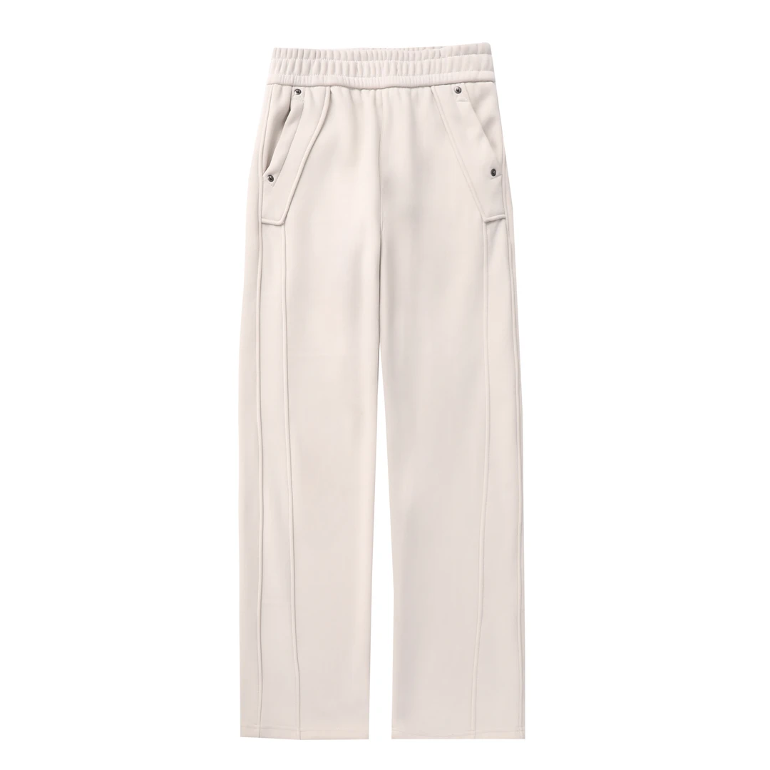 【设计师原创】新款纯色抽绳微喇裤-2447