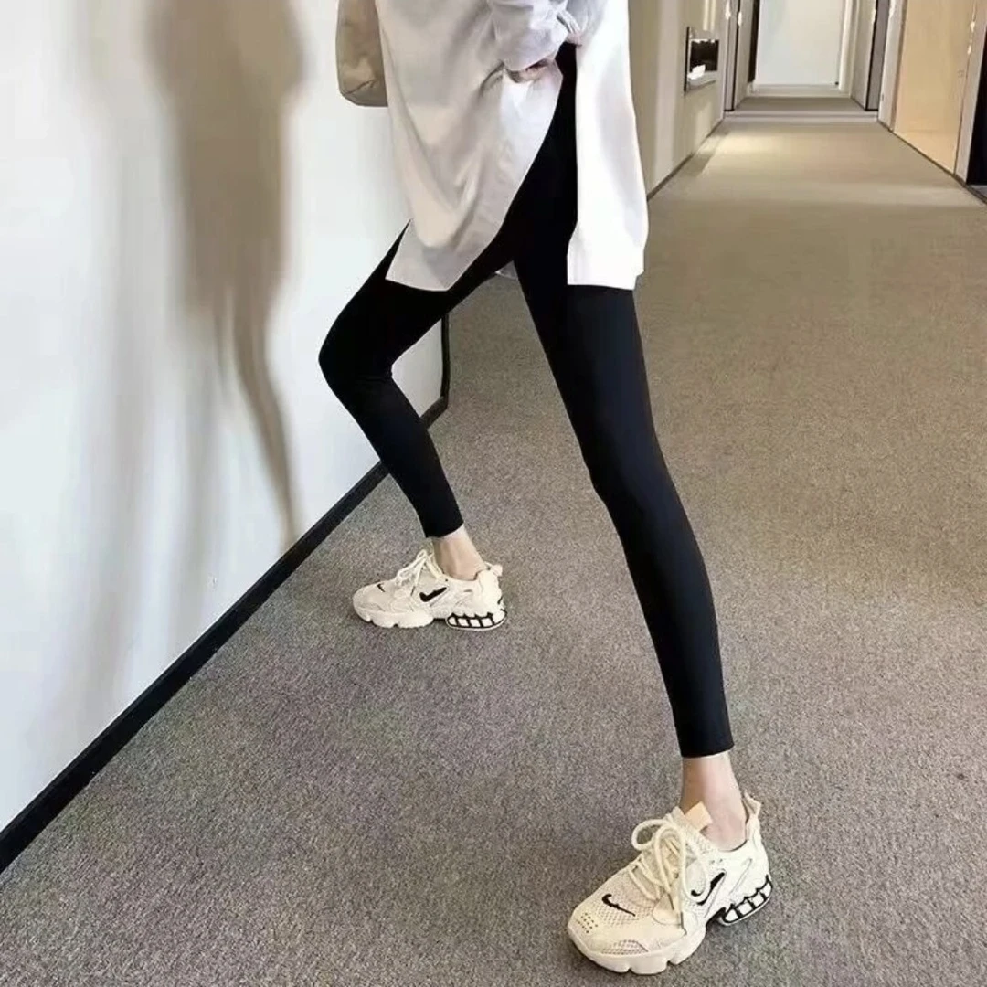 【北京阿玛施】高能感 高腰外穿5100430紧身显瘦百搭弹力小脚鲨鱼裤