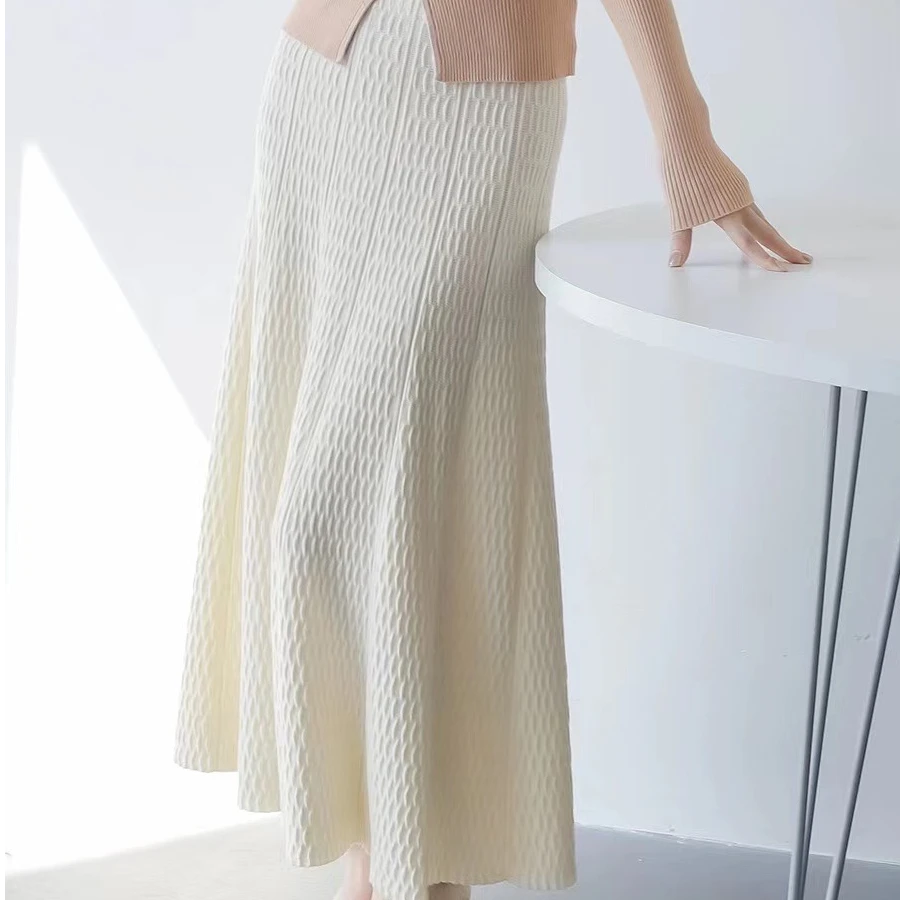 【熙木】法式高腰显瘦气质重工时尚长裙3QMQQ2085