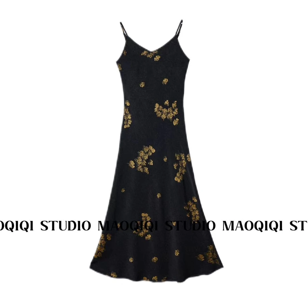 【熙木】【浮生若梦】露背连衣裙气质轻奢时尚性感夏季4XLZB6425