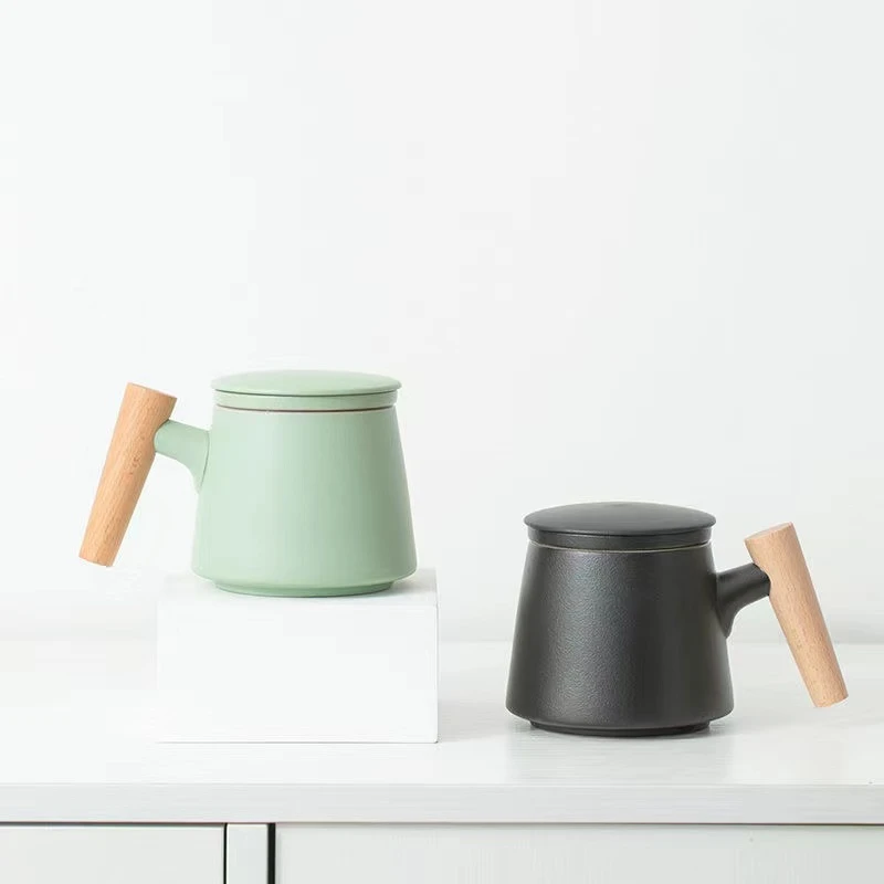 日式女士陶瓷茶杯茶水分离泡茶杯子过滤带盖办公室水杯家用礼盒装