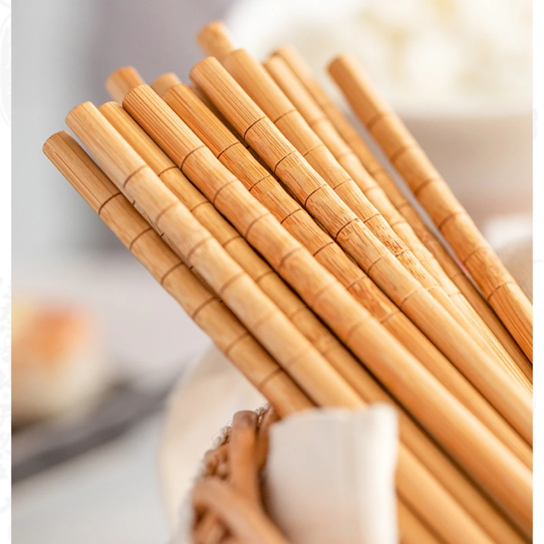 一次性家用竹筷子中式传统中华筷子方头筷无漆无蜡楠竹筷防滑50双