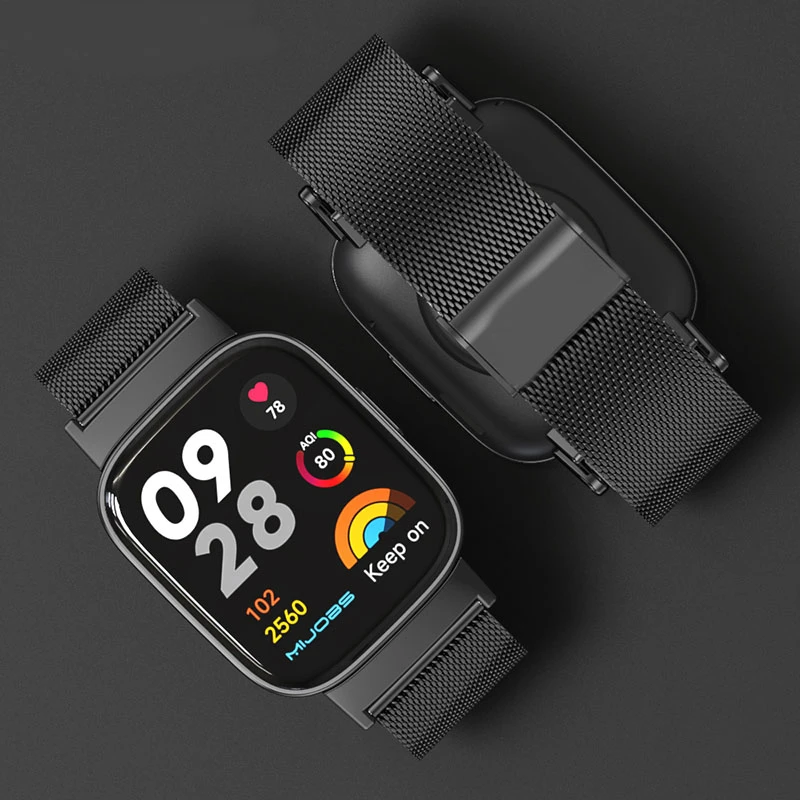 适用红米Redmi watch5/4/3代表带金属米兰磁吸小米9/8pro简约腕带