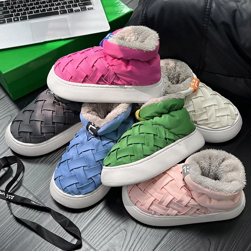 【蚂蚁之恋】秋冬季新品保暖外穿厚底室内家居防滑月子鞋棉鞋 1双装