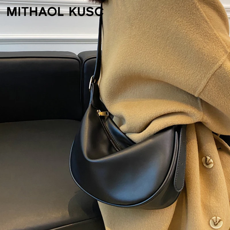 MITHAOLKUSC正品女士包包高端上档次真皮斜挎包小众高级秋冬女包