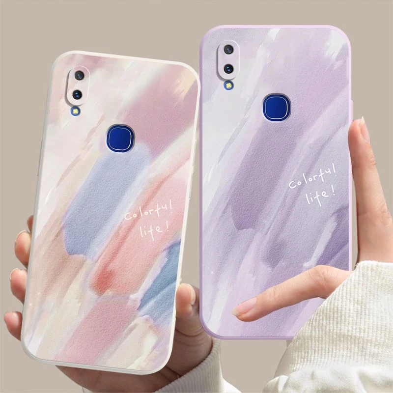 适用vivoZ3 Z3i Z3标准版彩绘涂鸦新款手机壳液态硅胶全包直边保