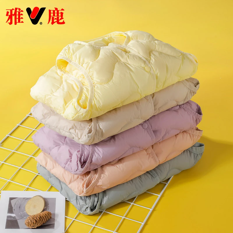 雅鹿新款儿童羽绒马甲男童女童宝宝羽绒背心轻薄款羽绒服内胆内穿