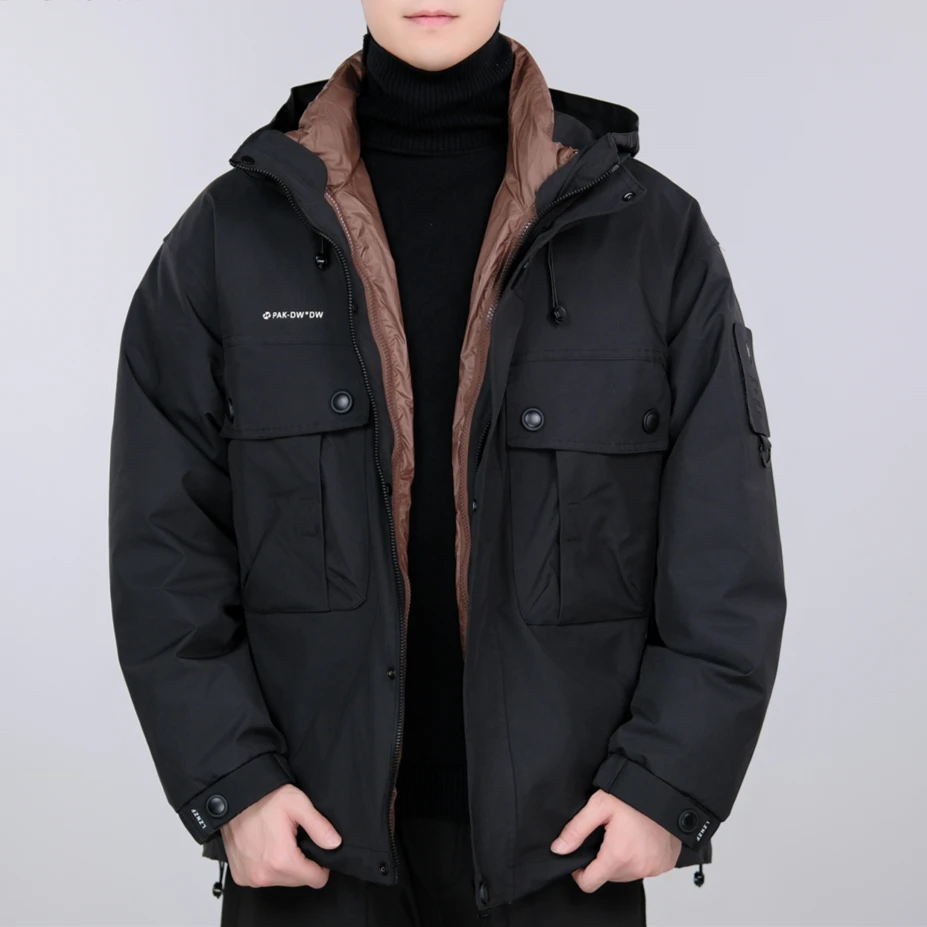 FR903男款三合一保暖冲锋衣时尚外套男士连帽加厚防风冬季