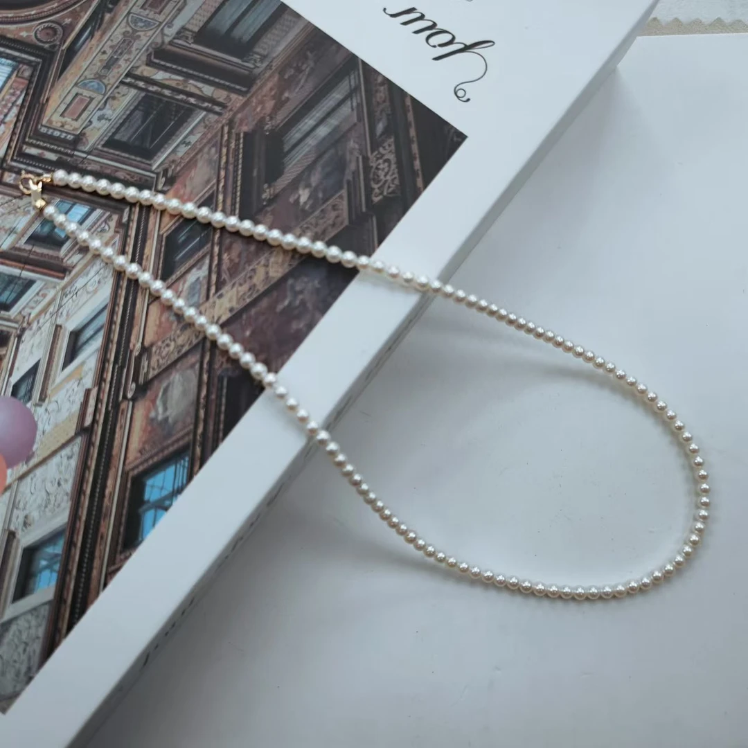 天花板小米链3.5-4mm 正圆 无暇 极强光 G18K金扣