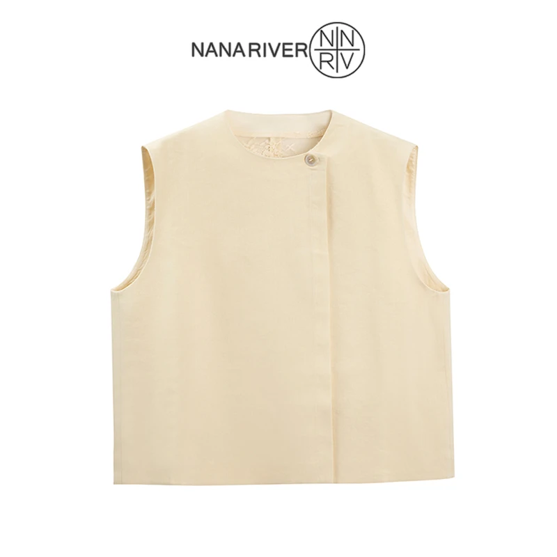 【庄生晓梦】不规则设计感背心马甲女夏季新款外搭简约气质感无袖