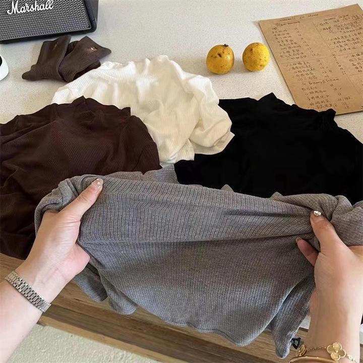 巨软~男女童装磨毛德绒打底衫秋冬款半高领纯色长袖中小童儿童T恤