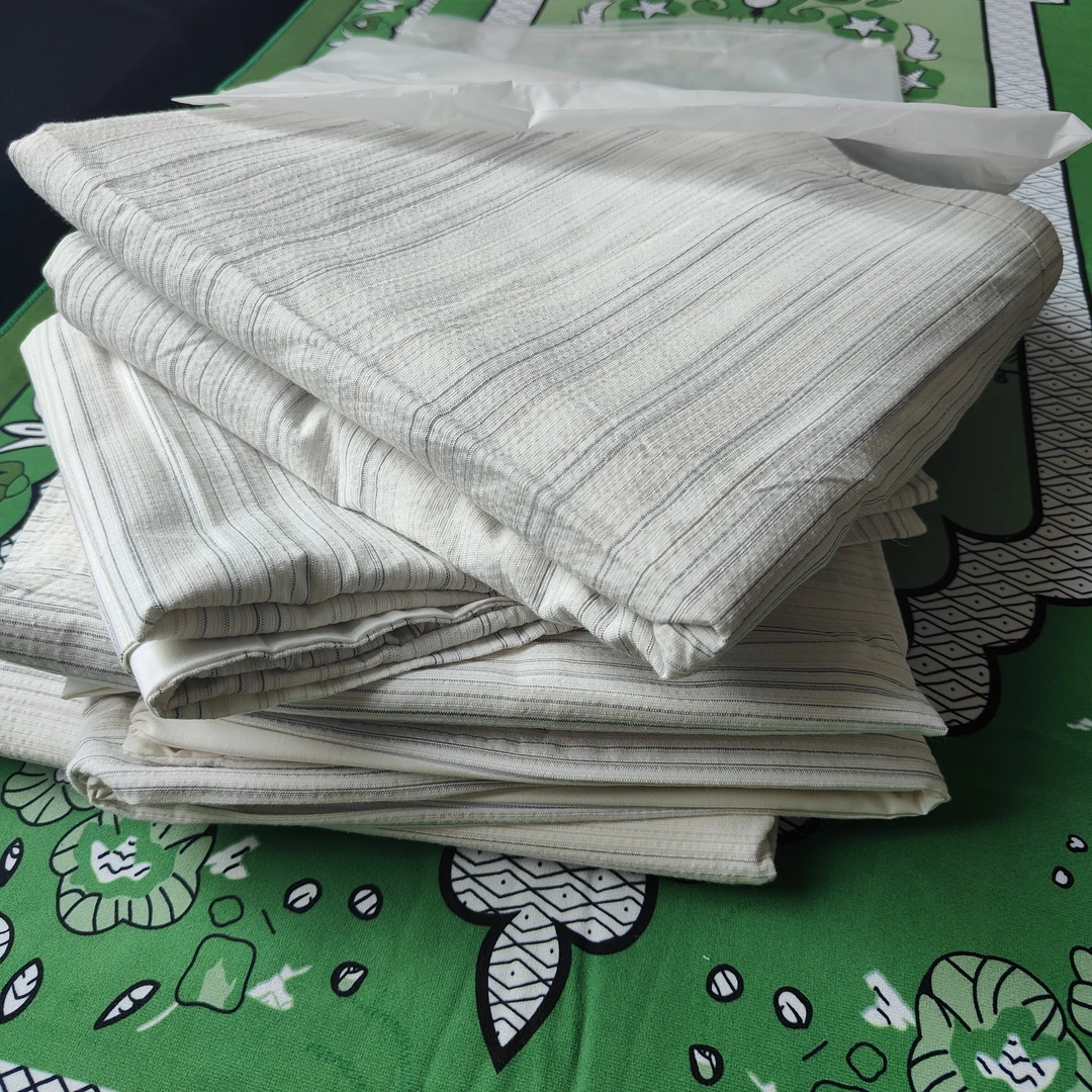 外贸出口色织棉泡泡四件套尺寸200*230被套230*245床单48*74枕套