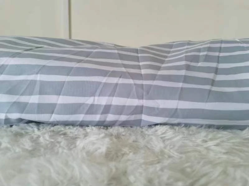 外贸灰白条纹床笠尺寸180*200高度20cm