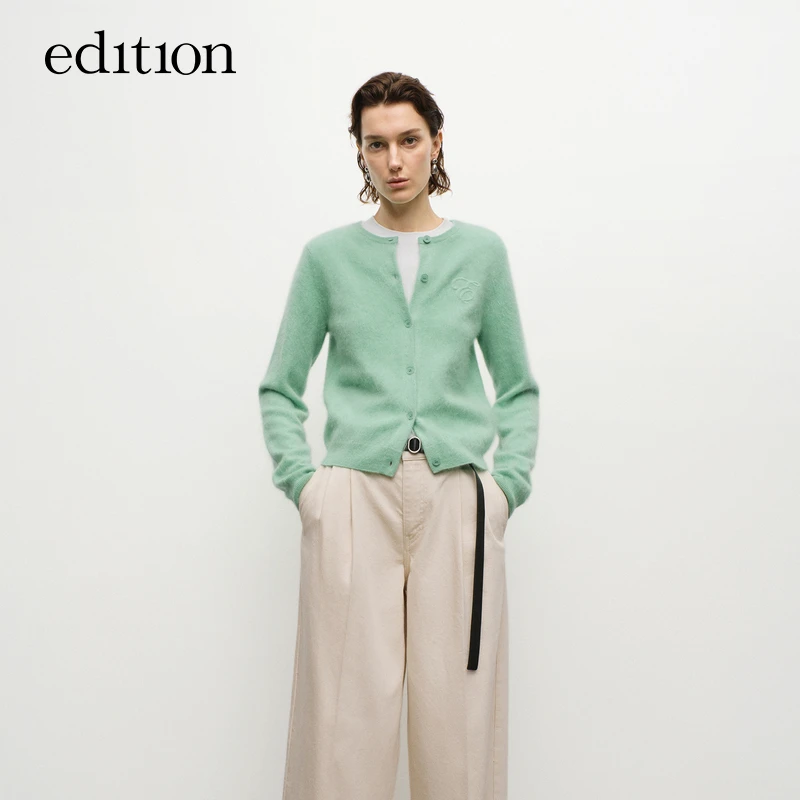 【商场同款】edition秋季款拉毛毛织开衫#EBD3CAR007