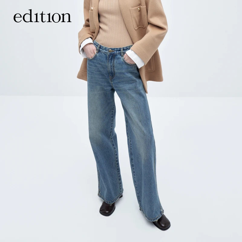 【商场同款】edition冬季土耳其棉时尚休闲直筒牛仔裤#EBC4JENK04