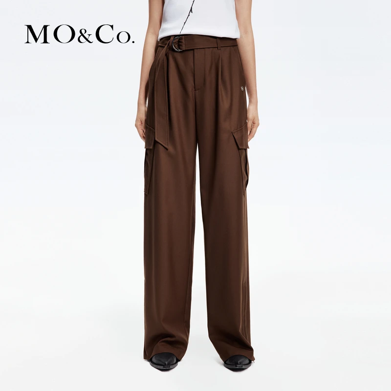 【流光风】MOCO春附腰带含可水洗绵羊毛高腰休闲裤MBD1PAT006