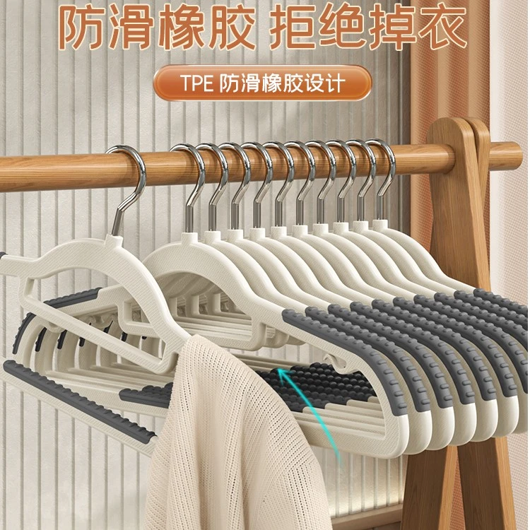 衣架防滑家用不鼓包衣柜收纳干湿两用宿舍阳台晒衣服架子加厚大号