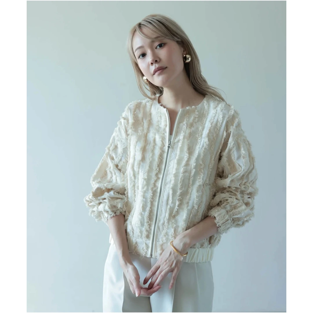 【Yorozuya】日系品牌 H 秋冬新款 休闲优雅百搭流苏提花短外套