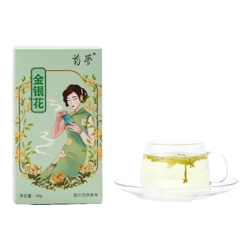 金惠菊梦盒装金银花40g带绒毛金银花茶河南产地夏日凉茶泡水包邮