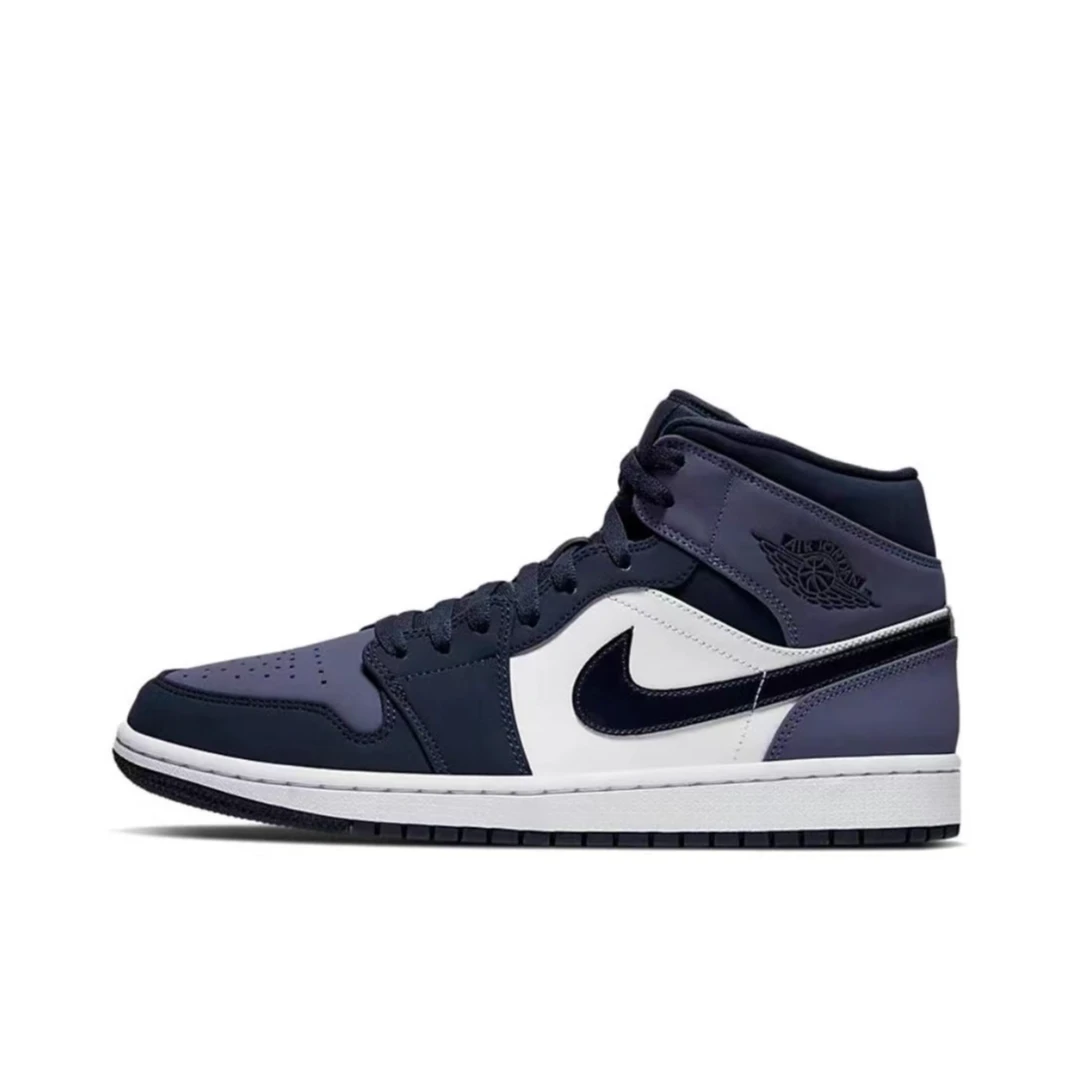 耐克/Nike Jordan Air 1 Mid男款桑德紫时尚休闲板鞋 554724-445