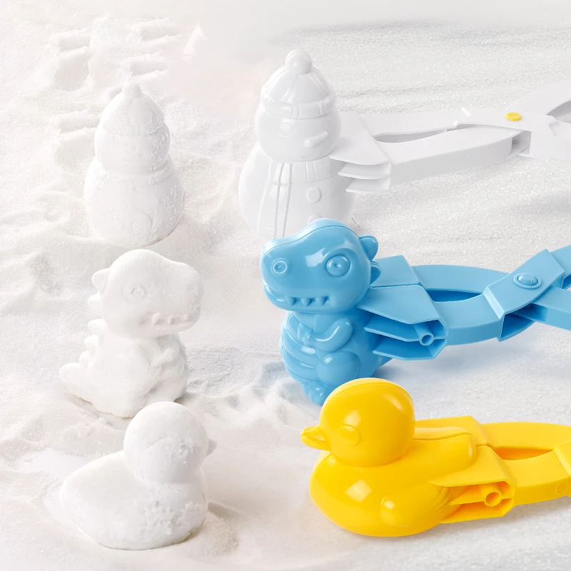 C1儿童夹雪球夹子模具玩雪工具冬天雪地玩具小鸭子夹雪器打雪仗