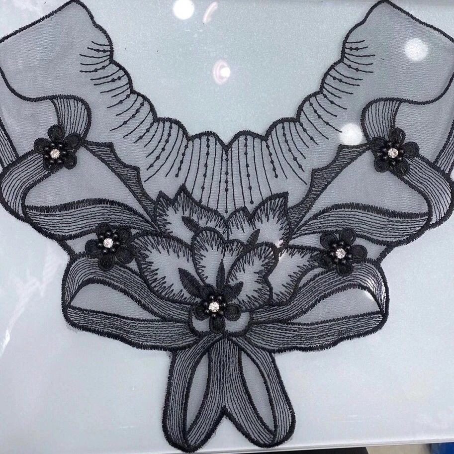 丰富花边假领花Diy衣服手缝领口装饰走光衣领布优雅刺绣补丁花边