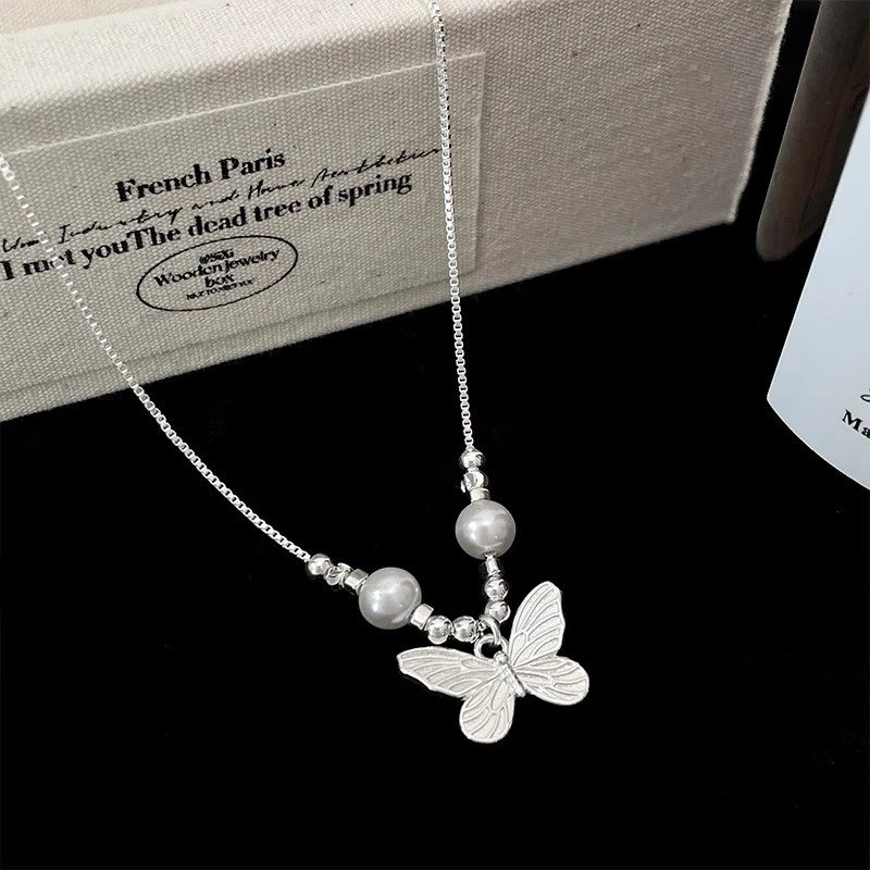 钛钢项链 超仙新中式仙气设计感蝴蝶项链女ins轻奢温柔锁骨链颈链