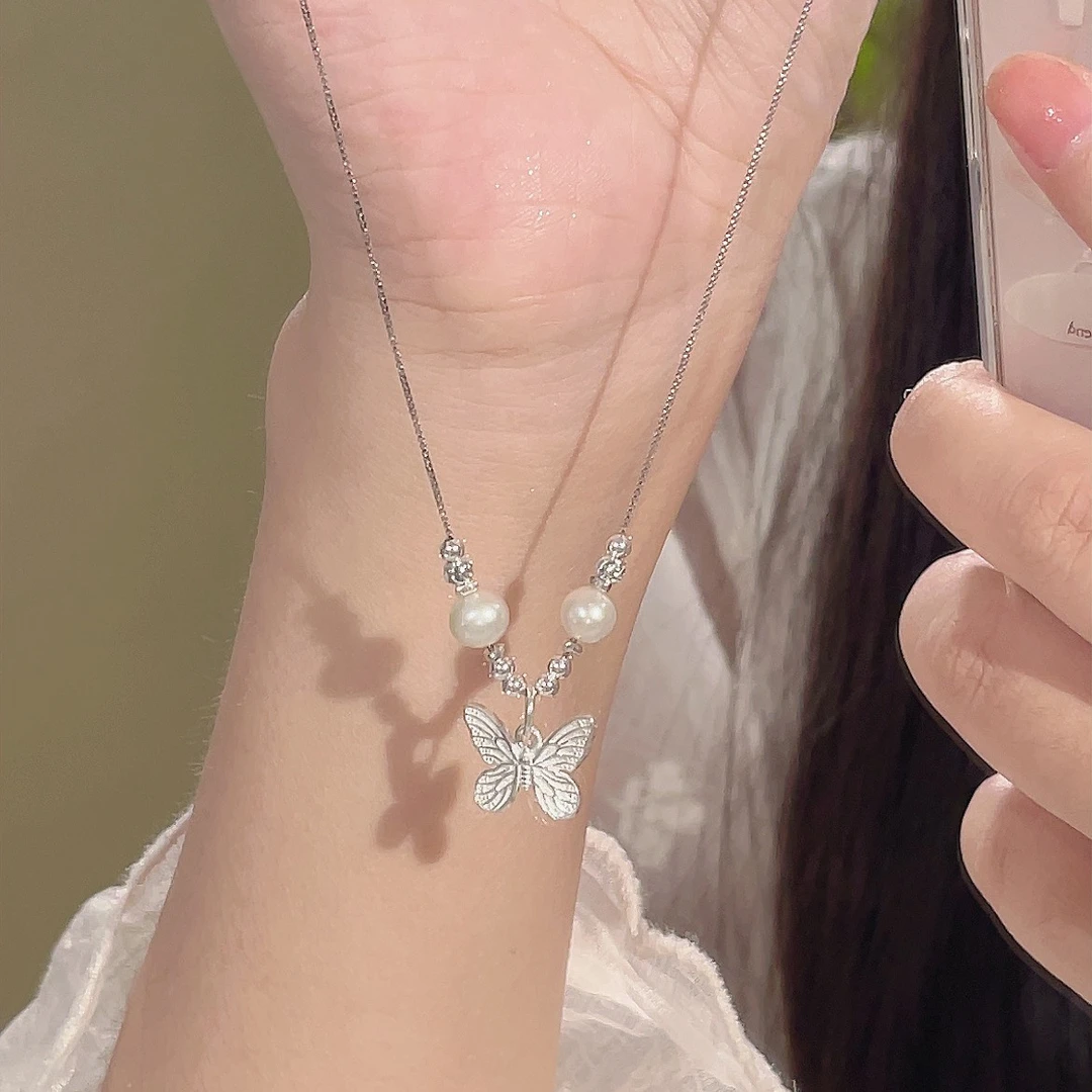 铜合金项链 A22-6887幻蝶之舞蝴蝶项链女甜美中国风吊坠