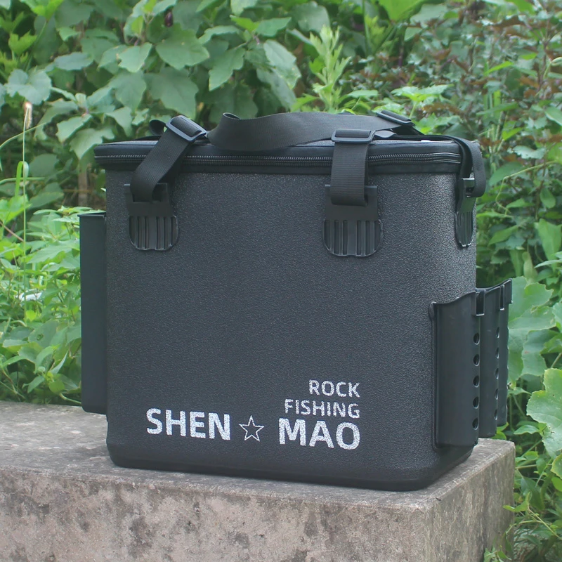 shenmao/神猫织带当提手三插款塑胶水桶装备鱼护包垂钓箱活鱼袋兜