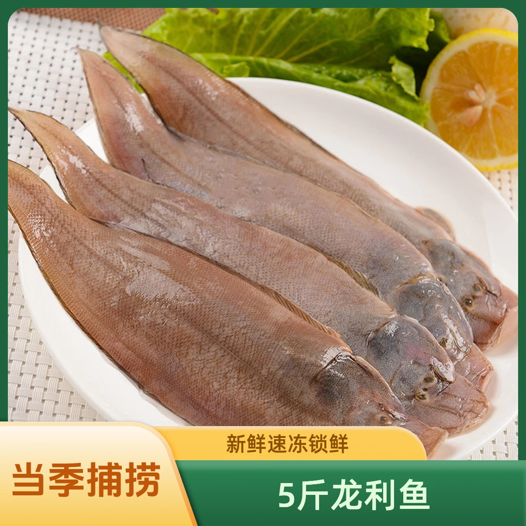 林蓝螺5斤龙利鱼野生海捕舌头鱼速冻锁鲜 每斤约15条