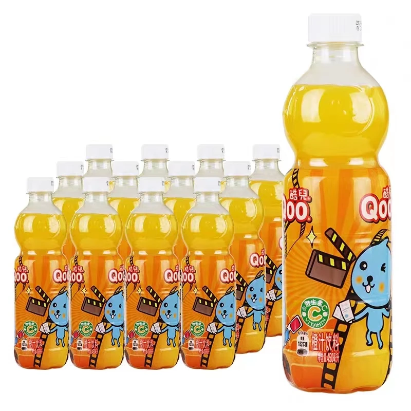 【推荐】可口可乐美汁源酷儿  橙汁果汁饮料 450ML×12瓶/全塑包即饮