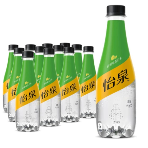 【推荐】怡泉 经典苏打水 柠檬味汽水 400ML*12瓶/饮料 夏日即饮