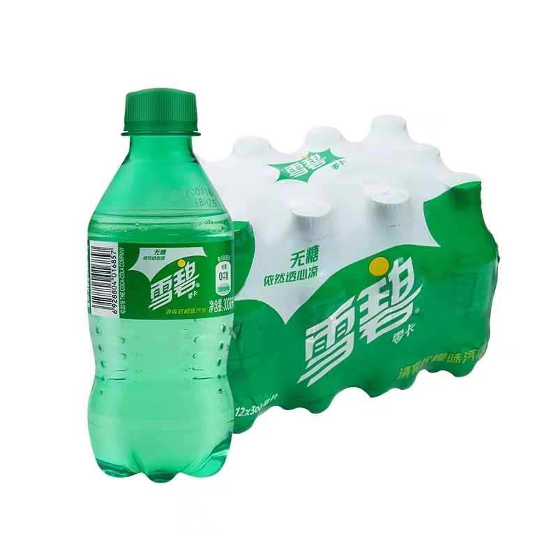 经典雪碧无糖碳酸饮料汽水清爽夏日饮料 300ml*12瓶 瓶装开盖即饮