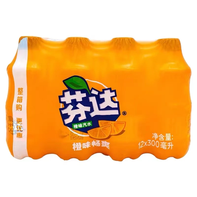 【推荐】可口可乐 芬达碳酸饮料汽水300ml×6瓶 夏天即饮 追剧饮料