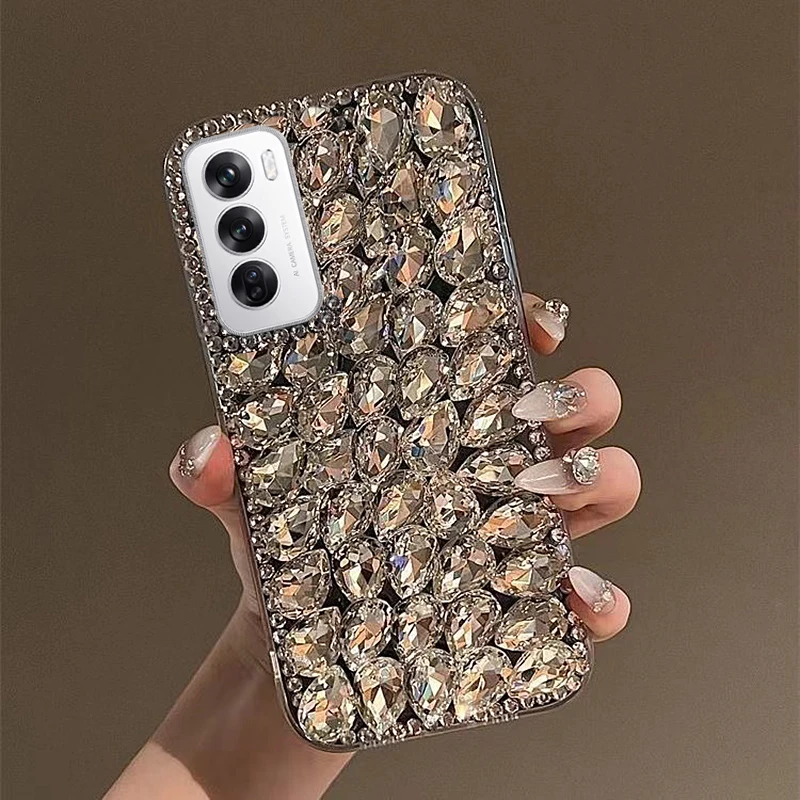 oppoReno12手机壳满钻PJV110网红reno12pro女reno12保护防摔高档p