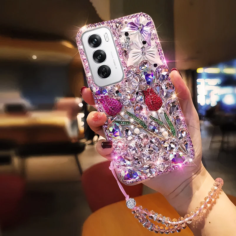 新款OPPOReno12手机壳满钻高端opporeno12pro奢华水钻全包防摔壳