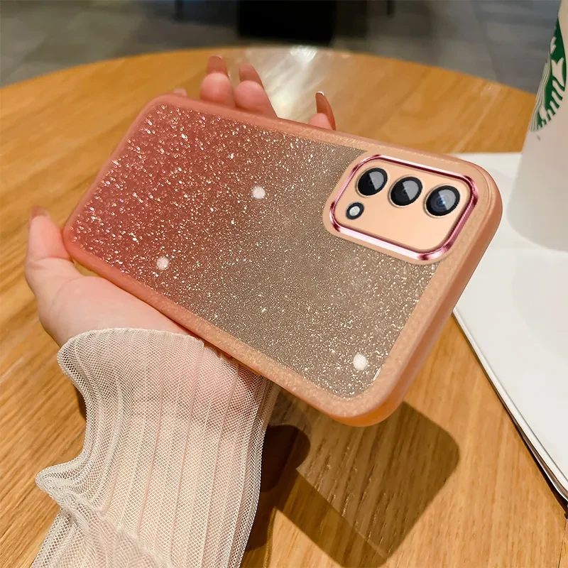 适用OPPOA93手机壳5G女款a93透明闪粉PEHM00镜头全包防摔硅胶时尚